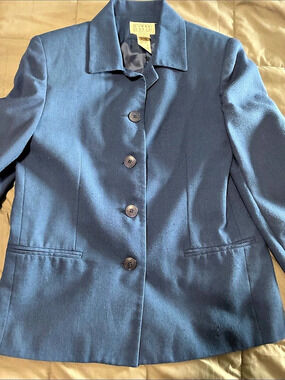 Laura Gayle Blue Polyester Blazer Size 4